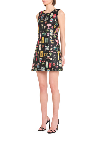 Benedict Dress, Black Treasure Print