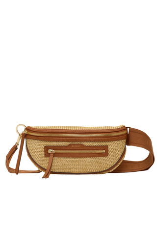 Charles Crossbody Med, Cocoa Raffia