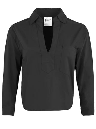Joni Popover Shirt, Black
