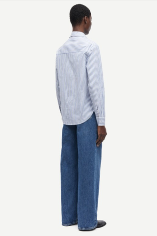 Samadisoni Shirt, Blue White Stripe