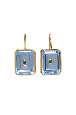 Tile Earrings, Glacier