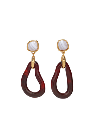 Galina Earrings, Sangria