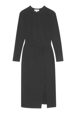 Trista Midi Dress, Jet Black