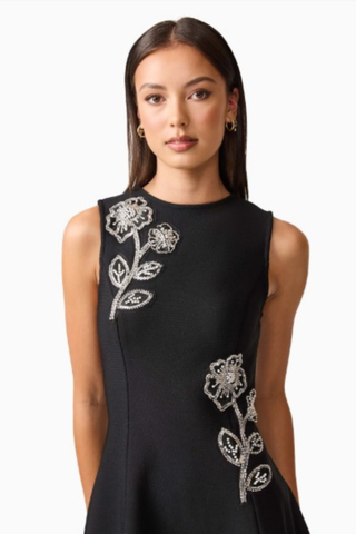 Soleil Midi Dress, Black