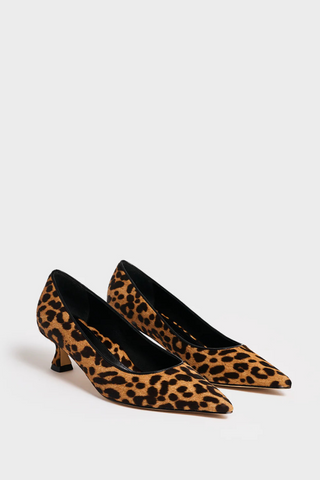Flared Kitten Heel Pump, Leopard