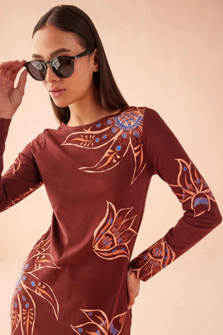 Delany Dress, Eliza Espresso