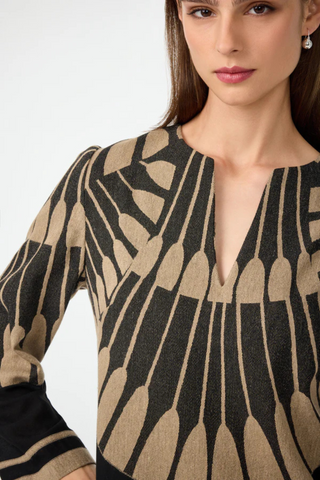 Amy Top, Black/Camel
