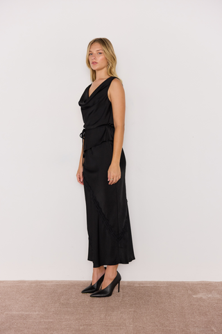 Momento Cowl Top, Black