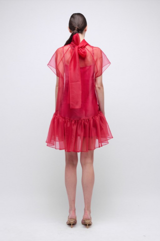 Beaux Mini Dress, Pomegranate