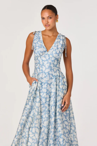 Emmery Dress, Blue Floral