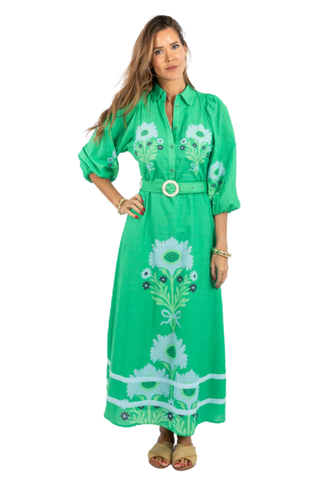 Lyla Dress, Blue Henrietta