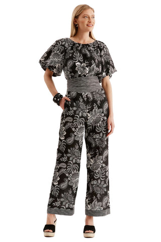 Gianna Linen Pant, Black