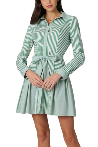 Ruth Dress, Pistachio/Ivory