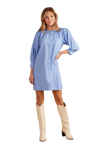 Paloma Dress, Smoke Blue