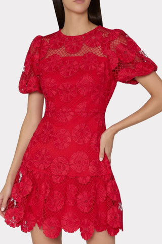 Yasmin Daisy Dress, Red