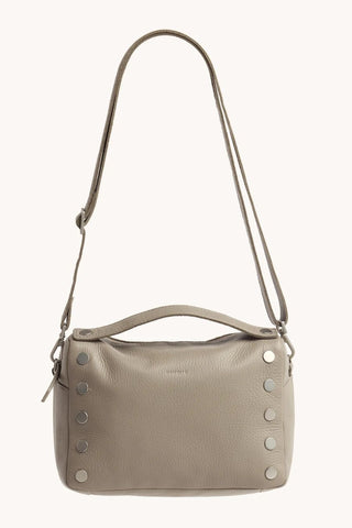 Evan Crossbody Med Handbag, Pewter Pebble