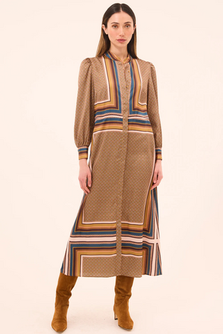 Nancy Dress, Tile Scarf & Allover