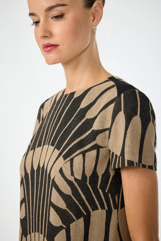 Sugarita Dress, Black/Camel