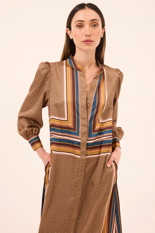 Nancy Dress, Tile Scarf & Allover