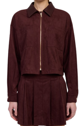 Delphine Jacket, Plum Brown