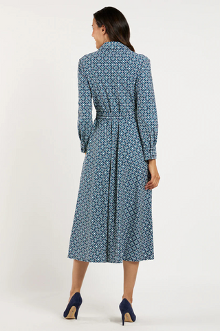 Kitty Dress, Floral Mosaic Navy