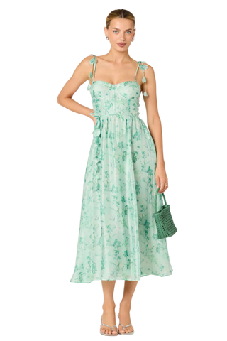 Halcyon Dress, Green Floral