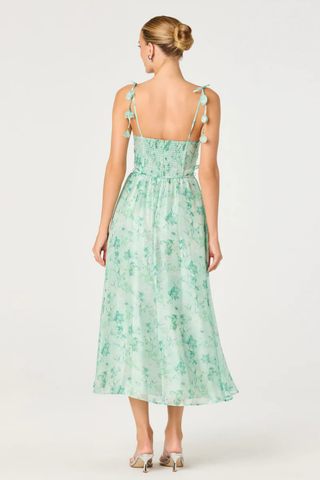 Halcyon Dress, Green Floral