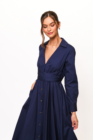 Cora Dress, Navy