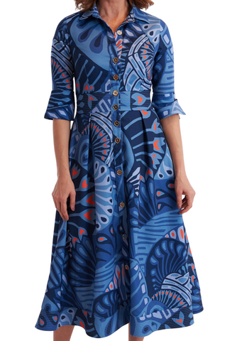 Monaco Dress, Paddle Ocean Fog
