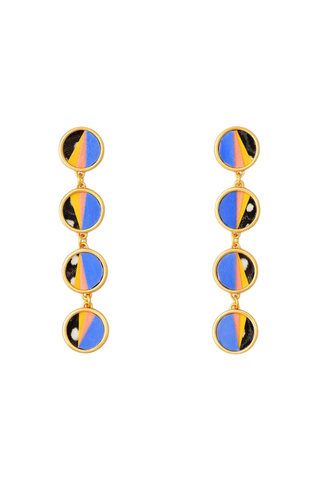 Carmichael V. Bezel Drop Earrings