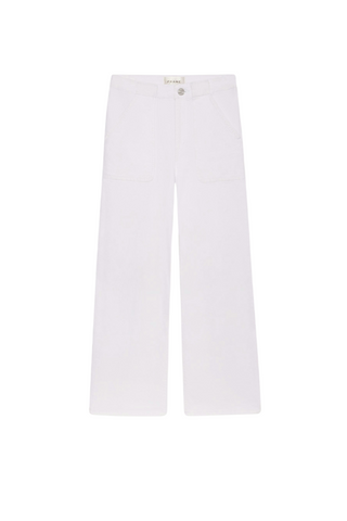 The Modern Pocket Wide Jean, White