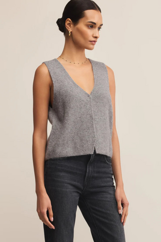 Bryce Sweater Vest, Medium Heather Grey