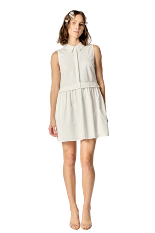 Sleeveless Mini Dress, White