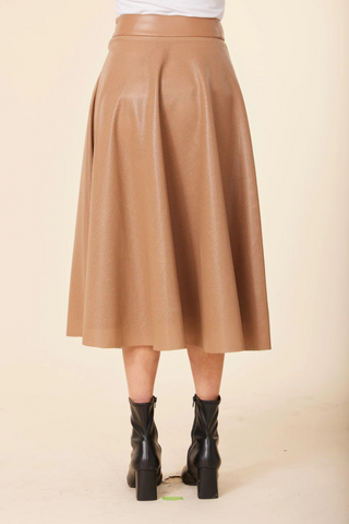 Perforated Skirt, Camel