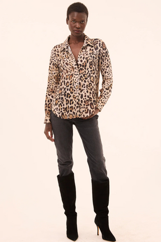 Celine Top, Leopard Print