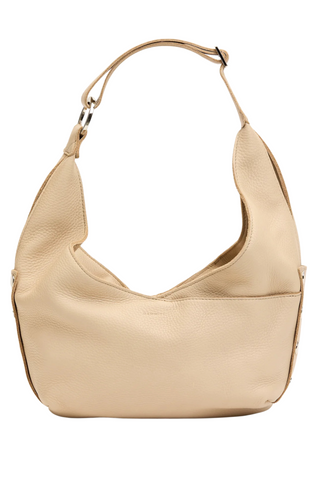 Tom Zip Med Handbag, Limestone/Silver