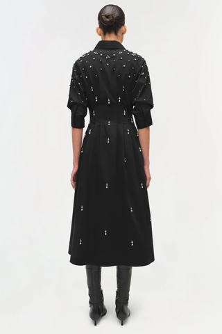 Jazz Embellished Midi Dress, Black