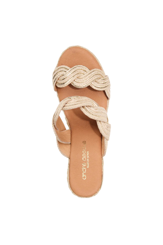 Nolita Twist Sandal, Natural/Platino