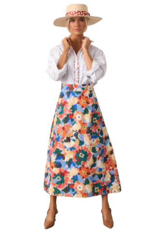 River Midi Skirt, Wild Flower Whirl