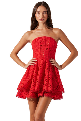 Deasia Dress, Red