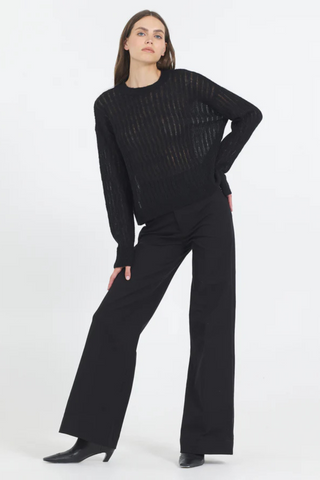 April Pullover Sweater, Black