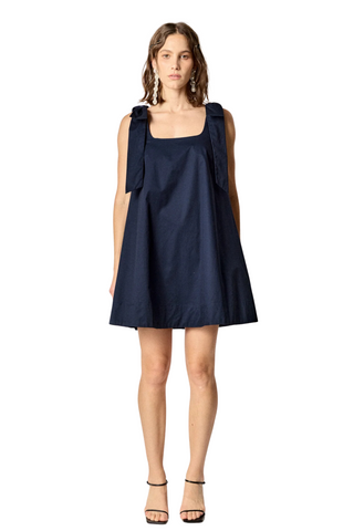 Bow Mini Dress, Navy