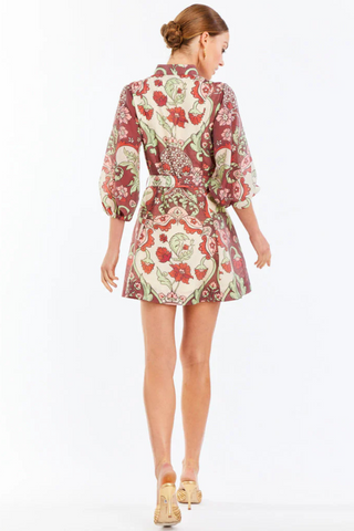 Valencia Mini Dress, Jardin Rose