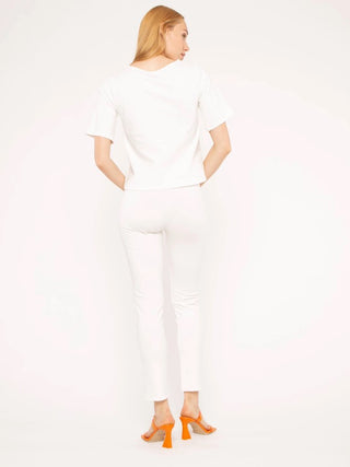 Ponte Long Top, Off-White