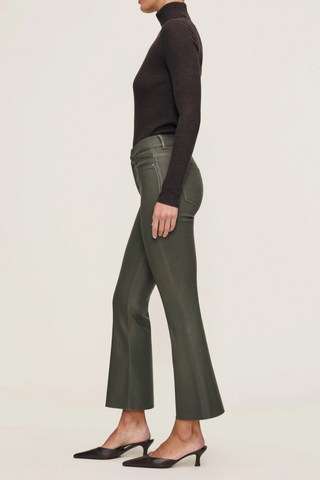 Bridget Crop Boot Jean, Moss Coated