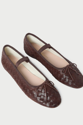 Leonie Woven Ballet Flat, Espresso