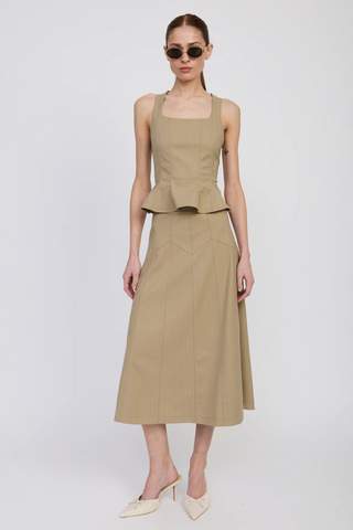Arden Top, Taupe Ecru