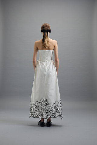 Rose Dress, White Embroidery