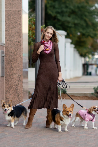 Magenta Tails of New York Scarf - 26"
