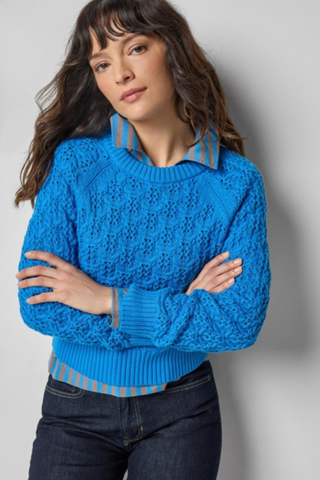 Easy Sleeve Raglan Sweater, Dutch Blue